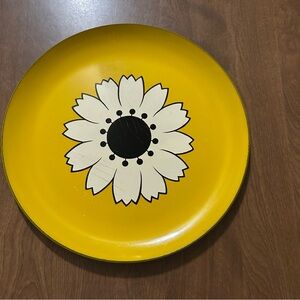 Mid century lacquer ware round tray